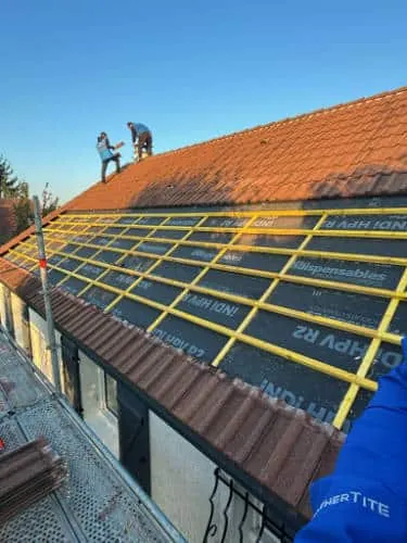 Chantier de couverture et charpente dans les Yvelines