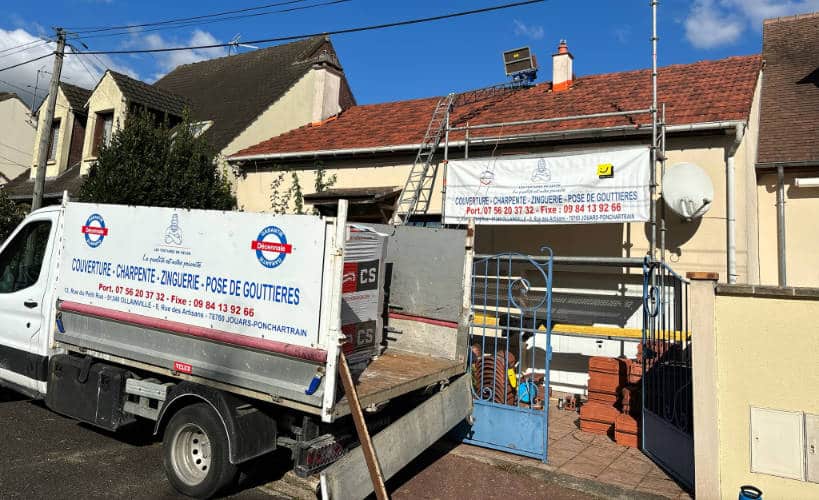 Chantier de couverture dans le 78